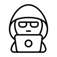 Simple Hacker icon. The icon can be used for websites, print templates, presentation templates, illustrations, etc vector