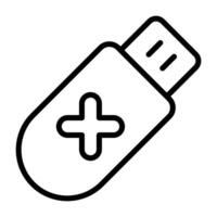 Simple Flash Drive icon. The icon can be used for websites, print templates, presentation templates, illustrations, etc vector