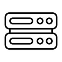 Simple Server icon. The icon can be used for websites, print templates, presentation templates, illustrations, etc vector