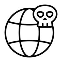 Simple Global Hacking icon. The icon can be used for websites, print templates, presentation templates, illustrations, etc vector