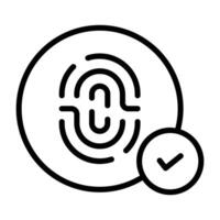 Simple Fingerprint icon. The icon can be used for websites, print templates, presentation templates, illustrations, etc vector