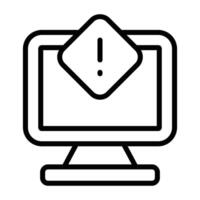 Simple Device Error icon. The icon can be used for websites, print templates, presentation templates, illustrations, etc vector