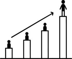 Competence efficiency skills icon, Population growth icon vector