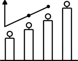 Competence efficiency skills icon, Population growth icon vector