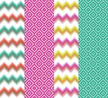 Seamless Pattern of Colorful Geometrical Pattern, Diagonal and Chevron Pattern vector