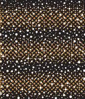 Seamless Pattern of Gold and White Dots with Black Background vector