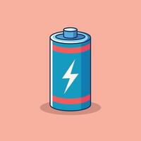 Battery Icon Concept White Isolated. Flat Cartoon Style Suitable for Web Landing Page, Banner, Sticker, Background vector