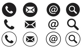 Contact information icon set. Website set icon . Illustration EPS 10 vector