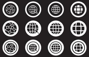 Black Web icon set. Website set icon. Illustration EPS 10 vector