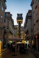 Portugal, Lisbon, 16 january 2023 Elevator de santa Justa in Baixa in the City of Lisbon in Portugal. photo