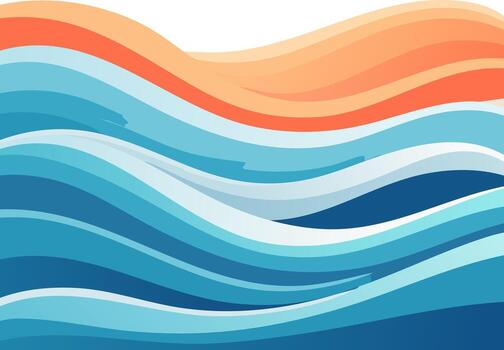 Abstract flowing waves with gradients vector