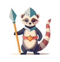 Knight Ferret with a Mini Lance vector