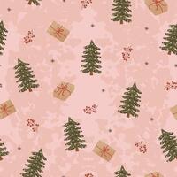seamless pattern with colorful illustrations of Christmas items. Use it for textile print, pattern fills, web page, wrapping paper, design of presentation and other graphic design vector