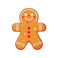 Smiling Gingerbread Cookie Character vector