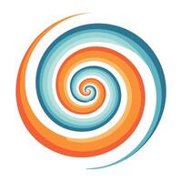 Swirling spirals with varying thickness vector