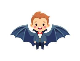 Tiny Vampire in a Bat vector