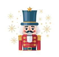 Charming Nutcracker with Sparkling Eyes vector