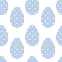 Easter eggs patterned dots and wavy lines Seamless Pattern. Ester festive background or wallpaper. Isolated illustration Wrapping or web, posters, banners, leaflet, cards, price, label, booklet vector