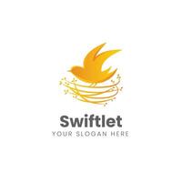 Swiftlet logo design vector