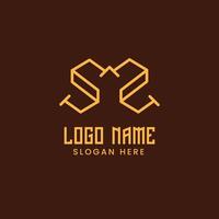 A logo design for a company that is made up of two letters vector