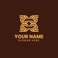 A logo design for a business that is made up of two circles vector