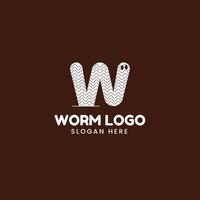 Worm logo design template vector