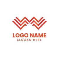 A logo design with a red and white chevron pattern vector