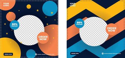 Two different posters with different designs vector