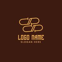 A logo design for a company that is made up of two letters vector