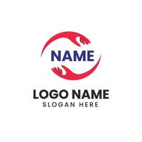 A logo design for a company that is red and blue vector