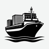 Container Ship Icon Free and Premium Resources vector