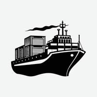 Container Ship Icons Enhance Your Maritime Presentations vector