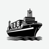 Custom Container Ship Icon Design vector