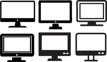 Desktop Computer Monitor Icons for Design vector