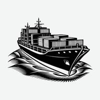 The Evolution of the Container Ship Icon in Graphic Design vector