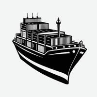How to Use a Container Ship Icon in Website Design vector