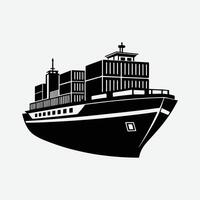 Evolution of the Container Ship Icon in Graphic Design vector