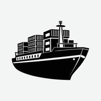 Create a Professional-Looking Container Ship Icon vector