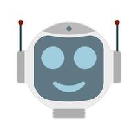 Robot face with a smile. illustration. vector