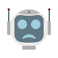 Robot with a sad face. illustration. vector