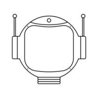 Simple robot face. illustration. vector