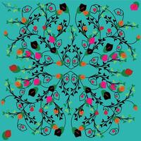 Abstract color floral pattern background vector