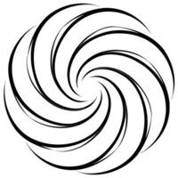 A black and white spiral design vector