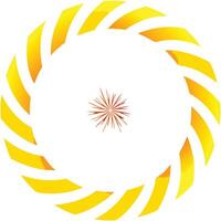 A yellow and orange circular logo vector