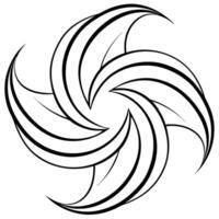 A black and white drawing of a spiral vector