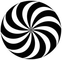 A black and white spiral in a circle vector
