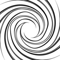 A black and white spiral design with a white background vector