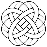 Intertwined Knot Design, Abstract Geometric Pattern vector