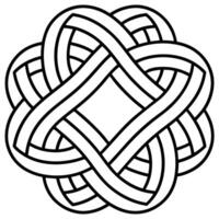 Intertwined Lines Abstract Geometric Design vector
