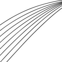 Black and White Curved Line Abstract Art vector